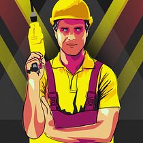 For Hardcore Workers. Design, Graphic Design, Web Design, and Traditional illustration project by Juan David Perafan - 10.05.2016