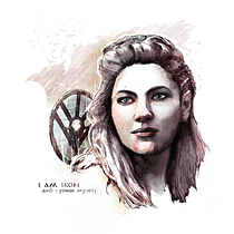 Ladgerda, retrato para mi curso "Retrato ilustrado con Photoshop". Ilustração tradicional projeto de Germán Santero Moreno - 01.10.2016