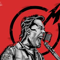 Ilustración James Hetfield de Metallica. Traditional illustration project by Pixel Group - 10.11.2016