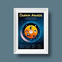 Poster Premios Darwin Awards. Information Design, and Graphic Design project by Stefano Valentini - 10.25.2016