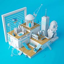 City. 3D, Art Direction, and Set Design project by David Sánchez - 10.23.2016