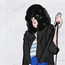 Mi Proyecto del curso: JOEY RAMONE. Un progetto di Illustrazione digitale di David Díaz - 14.09.2018