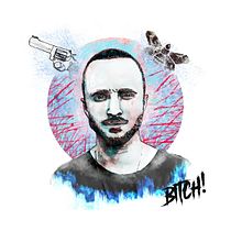 Jesse Pinkman, Breaking Bad. Design gráfico e Ilustração tradicional projeto de Jorge Soriano - 13.11.2016