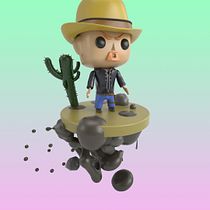 Mi Proyecto del curso: Diseño de personajes en Cinema 4D: del boceto a la impresión 3D. 3D, and Character Design project by Antonio Np - 11.22.2016