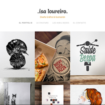 Mi Proyecto del curso: Portfolio de diseño & Ilustración . Isa Loureiro. Web Design project by Isabel Dias Loureiro - 12.04.2016