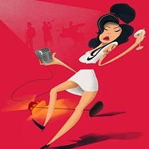 Mi Proyecto del curso: Ilustración de personajes para prensa (Amy). Design, Character Design, and Traditional illustration project by Christian Valencia - 12.21.2016