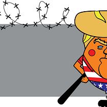 Orange Trump. Traditional illustration project by El Urdie - 01.23.2017