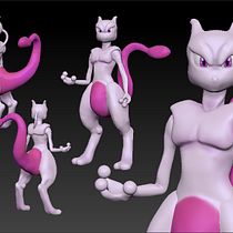 Primera toma de contacto con el programa: Pocahontas y Mewtwo. Projekt z dziedziny 3D użytkownika jeni_barneto - 08.03.2017