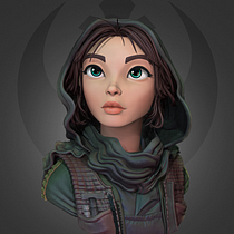 Mi Proyecto del curso: Jyn E. Un projet de 3D , et Conception de personnages de Andrés Felipe - 25.01.2017