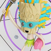 Tiki Man Diseño de personajes en Cinema 4D. Design project by Luis Pedraza - 02.06.2017