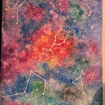 Mi Proyecto del curso: Técnicas modernas de Acuarela- Galaxia :). Un progetto di Pittura di Sofia Marin - 17.02.2017