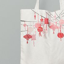 Farolillos chinos, carvado de sellos y estampado. Un proyecto de Bellas Artes, Diseño de complementos e Ilustración tradicional de María Fernández - 03.03.2017