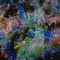 del fondo marino al fondo del Universo!. Un progetto di Artigianato, Belle arti, Educazione e Pittura di julia - 04.03.2017