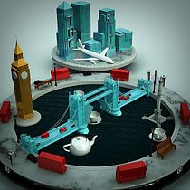 Proyecto Dirección de Arte, London. 3D, Art Direction, Motion Graphics, Film, Video, TV, Animation, Photograph, and Post-production project by leantamplan - 03.06.2017
