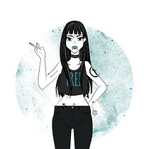 Bad girl millenial. Un progetto di Illustrazione tradizionale di Javi Baeza - 15.03.2017