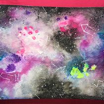   Mi primer galaxia :D. Un progetto di Pittura di Anabel Alexandra Ivancich - 08.10.2017