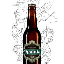 Opuntia cerveza pampeana!. Ilustração tradicional projeto de tufoni_alexis - 28.03.2017
