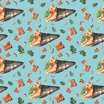 SUSHI BOX FOR CATLOVERS. PATTERNS BY DLUNA. Un projet de Création de motifs, Conception de produits et Illustration traditionnelle de Judit Dluna - 30.05.2017