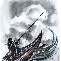 “El pescadorcito Urashima”: Introducción a la ilustración infantil. Traditional illustration project by Miguel Gosálvez Mariño - 07.22.2017