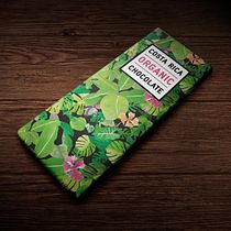 Packaging Costa Rica Organic Chocolate. Un projet de Illustration traditionnelle, Création de motifs, Aquarelle , et Estampe de Loreto Camacho - 02.08.2017