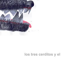 los tres cerditos y el lobo. Traditional illustration project by Romina Machín - 09.11.2017
