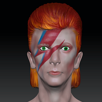 David Bowie & David Lynch - Mi Proyecto del curso: Modelado realista con ZBrush. Un projet de 3D de Alicia Puyol - 21.09.2017