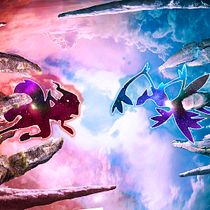 Matte Painting - Lucha de criaturas. Traditional illustration project by rafibema - 10.11.2017