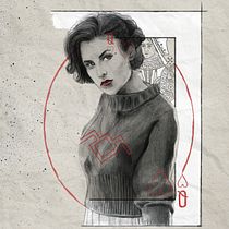 Audry Horne, reina de corazones. Twin Peaks. Film, Video, TV, Graphic Design, and Traditional illustration project by Marina Díaz Fernández - 10.16.2017