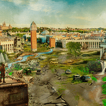 Barcelona - The Last Of Us. Film, Video, TV, Collage, Graphic Design, and Traditional illustration project by Andre Filipe Sousa - 10.27.2017