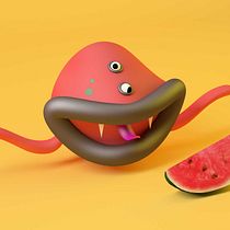 Presentación en sociedad de mi mascota del curso: Introducción exprés al 3D: de cero a render con Cinema 4D. Sandi!. Un projet de 3D de Fernando Masotto - 28.10.2017
