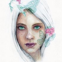 Mi Proyecto del curso: Retrato ilustrado en acuarela. Un proyecto de Bellas Artes, Ilustración tradicional, Pintura y Retoque fotográfico de laura_nv - 02.12.2017