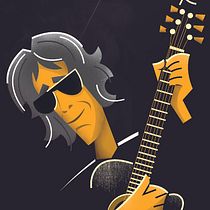 Luis Alberto Spinetta. Traditional illustration project by Mariano González - 12.04.2017