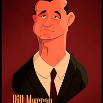Mr. Bill Murray. Vector Illustration project by Salvador Laserna Pla - 12.12.2017