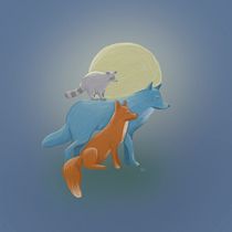 {Moon Jungle}. Ilustração tradicional e Ilustração vetorial projeto de Susana Espitaleta Hoyos - 10.01.2018
