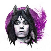 Patti Smith: Retrato ilustrado con Photoshop. Projekt z dziedziny Trad, c i jna ilustracja użytkownika elisaxpaz - 23.02.2018