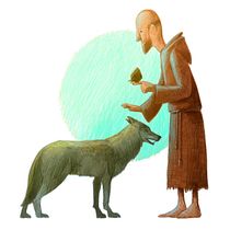 Hermano Lobo. Ilustração tradicional projeto de Adolfo Arranz - 11.02.2018