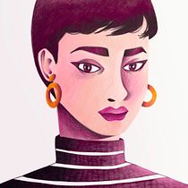 Ilustración digital con lápices de colores: Funny face. Ilustração tradicional projeto de emelof - 14.02.2018