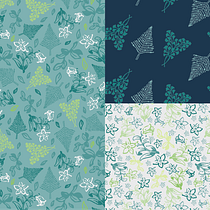 'Transición del invierno a la primavera'. Projekt z dziedziny Pattern design i Grafika wektorowa użytkownika Marina Calvo - 02.03.2018