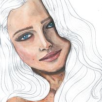 Mi Ensayo del curso: Retrato ilustrado en acuarela. Un proyecto de Ilustración tradicional, Bellas Artes, Pintura, Dibujo, Pintura a la acuarela, Dibujo de Retrato y Dibujo artístico de Oli - 17.03.2018