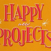 Lettering happy new projects. Lettering, and Design project by Mang Sánchez - 03.19.2018