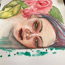 Mi Proyecto del curso: Retrato ilustrado en acuarela. Un proyecto de Ilustración tradicional, Bellas Artes, Pintura, Dibujo, Pintura a la acuarela, Dibujo de Retrato y Dibujo artístico de Vanesa Torres - 24.03.2018
