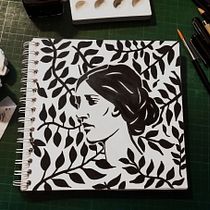 Mi Proyecto del curso: Introducción a la ilustración con tinta china - Virginia Woolf.. Ilustração tradicional projeto de mathius wilder - 26.03.2018