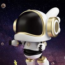 Little Astronaut. 3D, Design, To, and Design project by Nadia Villalobos - 04.13.2018