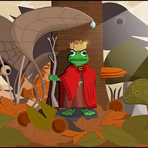 Rana, Rey del Otoño: mi proyecto en «Ilustración para no ilustradores». Vector Illustration project by Pablo Flores - 04.16.2018