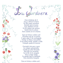 Ilustración de la canción "La Jardinera" de Violeta Parra. Traditional illustration project by Marisa Licata - 05.20.2018