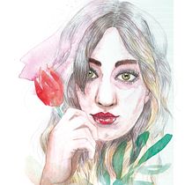 Yo. Yo misma (Retrato ilustrado en acuarela). Un projet de Dessin, Dessin au cra, on, Illustration traditionnelle , et Aquarelle de Ana Barderas Santarén - 25.05.2018