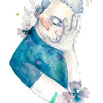 Mi Proyecto del curso: Retrato ilustrado en acuarela "Dreamy Boy". Un projet de Illustration traditionnelle, Beaux Arts, Peinture, Dessin, Aquarelle, Dessin de portrait , et Dessin artistique de pslaviat - 31.05.2018