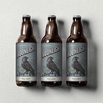 Mi Proyecto del curso: Técnicas de grabado digital. Moonlight craft beer. Un progetto di Graphic design e Packaging di Viktoriya Semenova - 06.06.2018