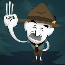 Baden Powell, fundador de los Scouts. Vector Illustration project by Alfonso Francés - 06.06.2018