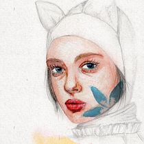 Mi Proyecto del curso: Retrato ilustrado en acuarela. Een project van  Tekening y Traditionele illustratie van María Asenjo - 10.06.2018